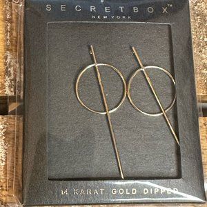 Gold "Artsy" Earrings (14 Karat Gold Dipped)